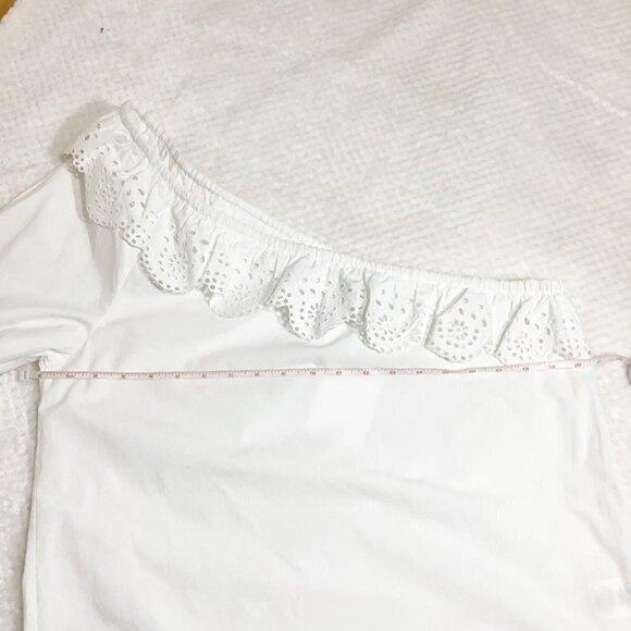 JOIE Arianthe ONE SHOULDER EYELET TOP. - Picture 7 of 7